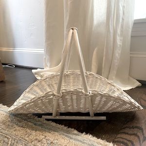 Decorative white basket